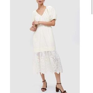 Cream Cotton Lace Juniper Dress